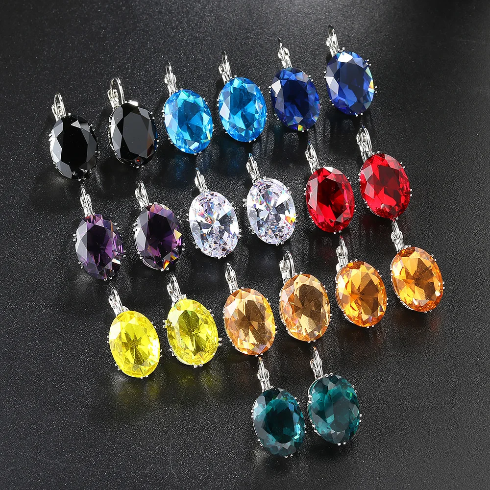 ZHOUYANG Earrings With Stones Female Korean Style AAA+ Cubic Zircon Women Jewelry Accessories Wholesale Gifts For Girls KBE154