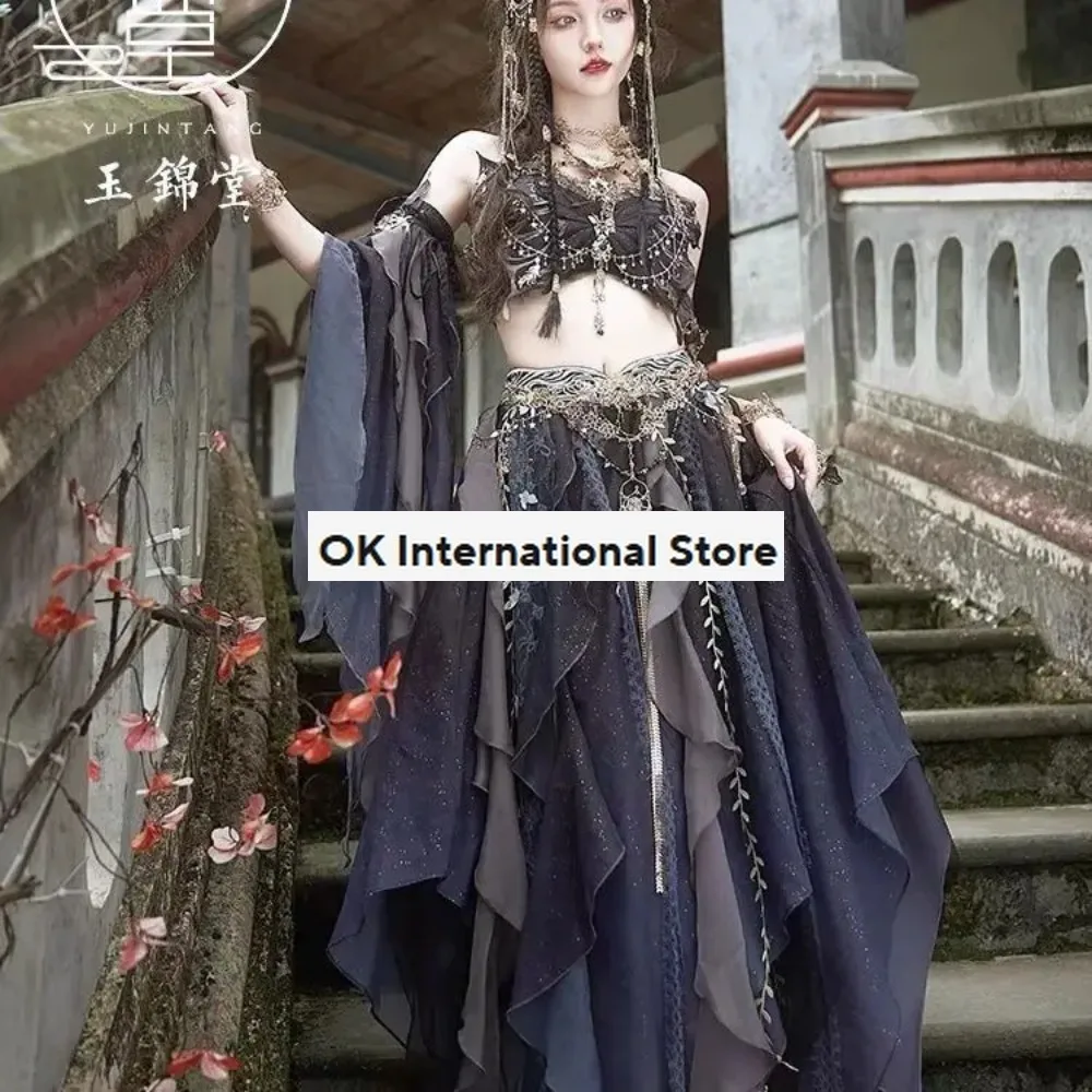 Butterfly Cosplay Hanfu Elf Exotic Style Dress Suit Western Region Princess Dress Girls' Clothing Han Dress Jungle Elf Costume