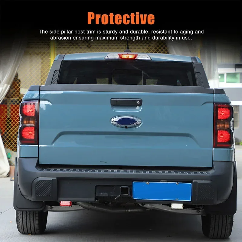 

For Ford Maverick 2022-2024 ABS Blackened Car Rear Tail Light Turn Signal Cover Trim Car Accessories