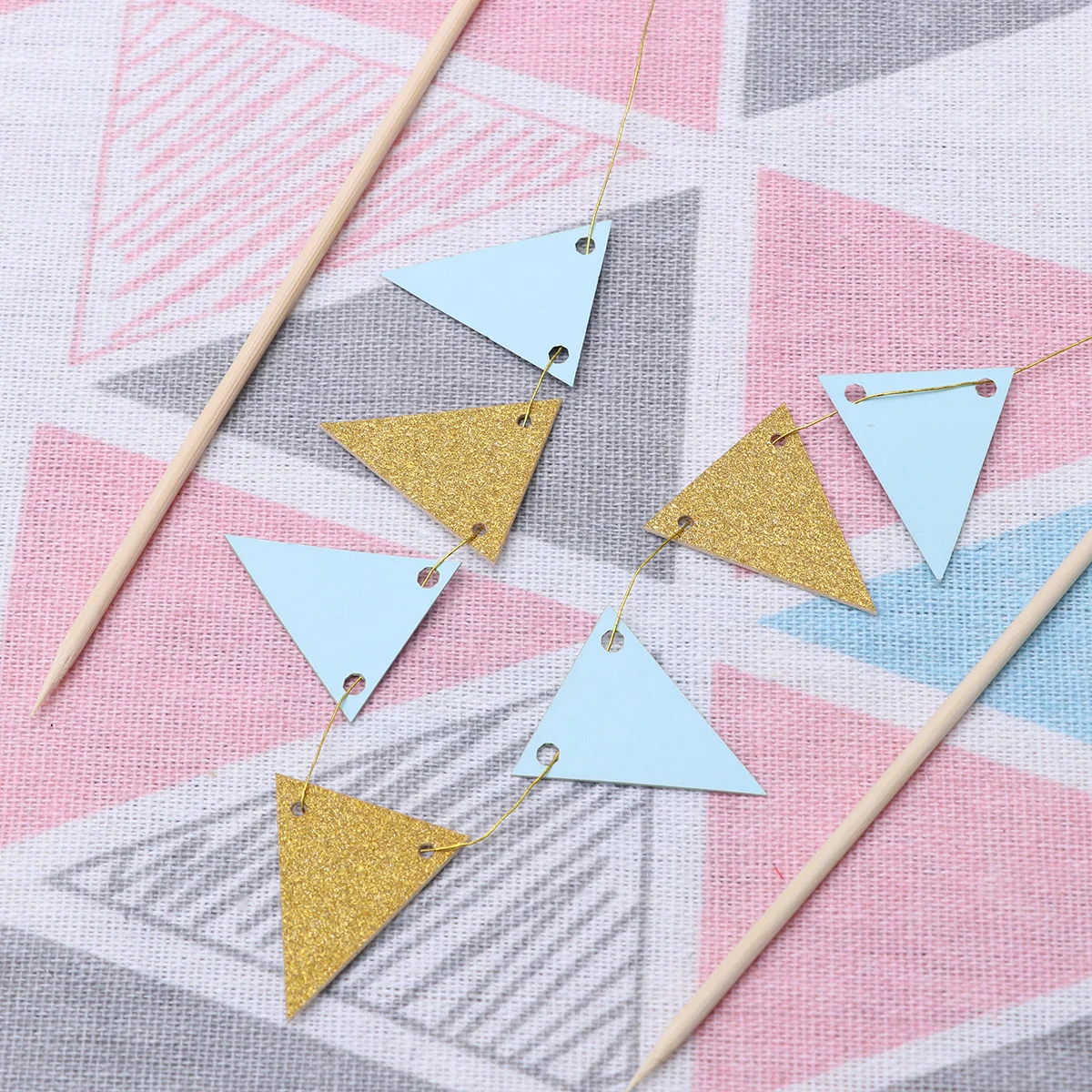 

Cake Topper Pennant Banner Hanging Flags Birthday Wedding Baby Shower Bridal Shower Cake Garland Decoration