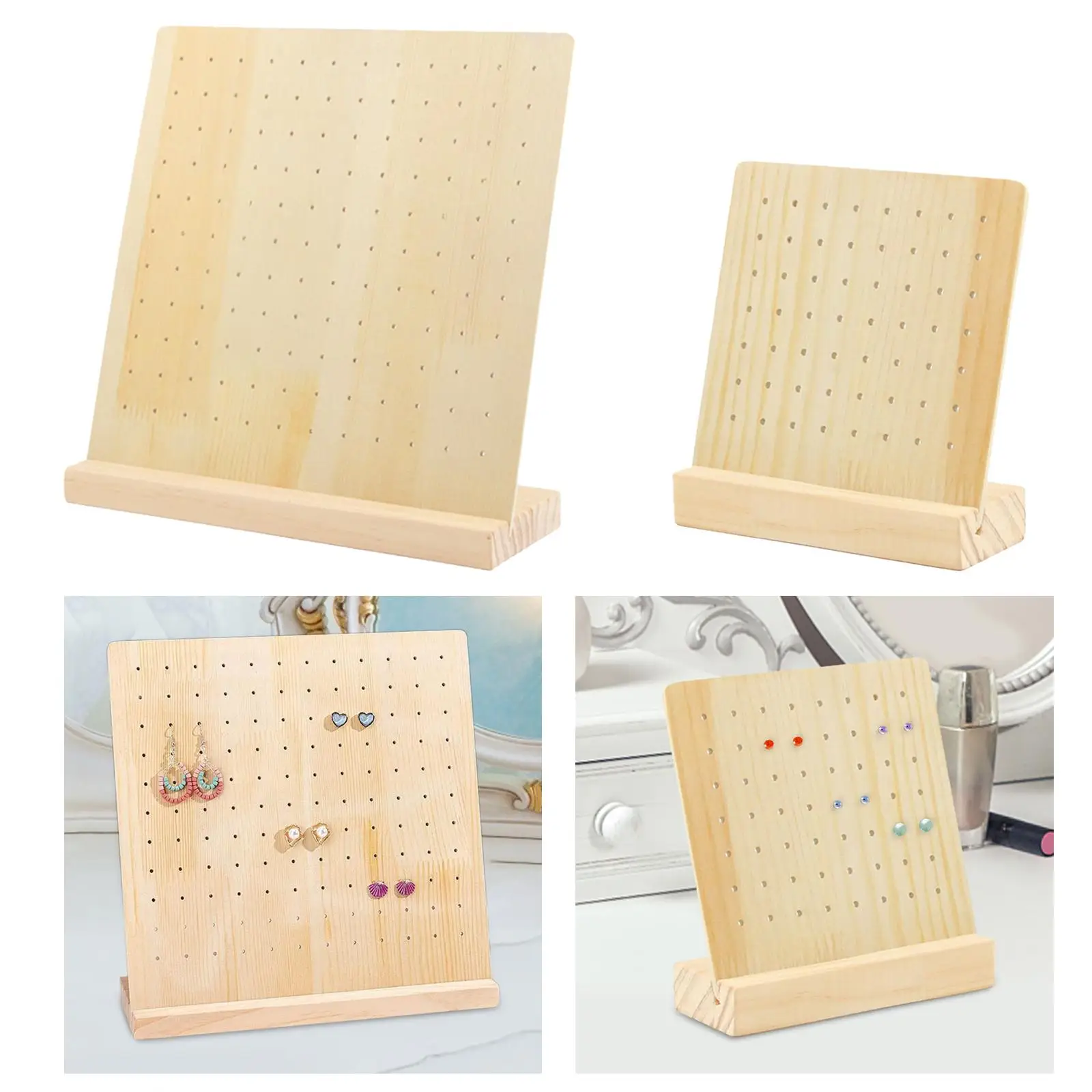 De madeira Pegboard Display Stand, Retail Rack, Home Selling, Uso Pessoal