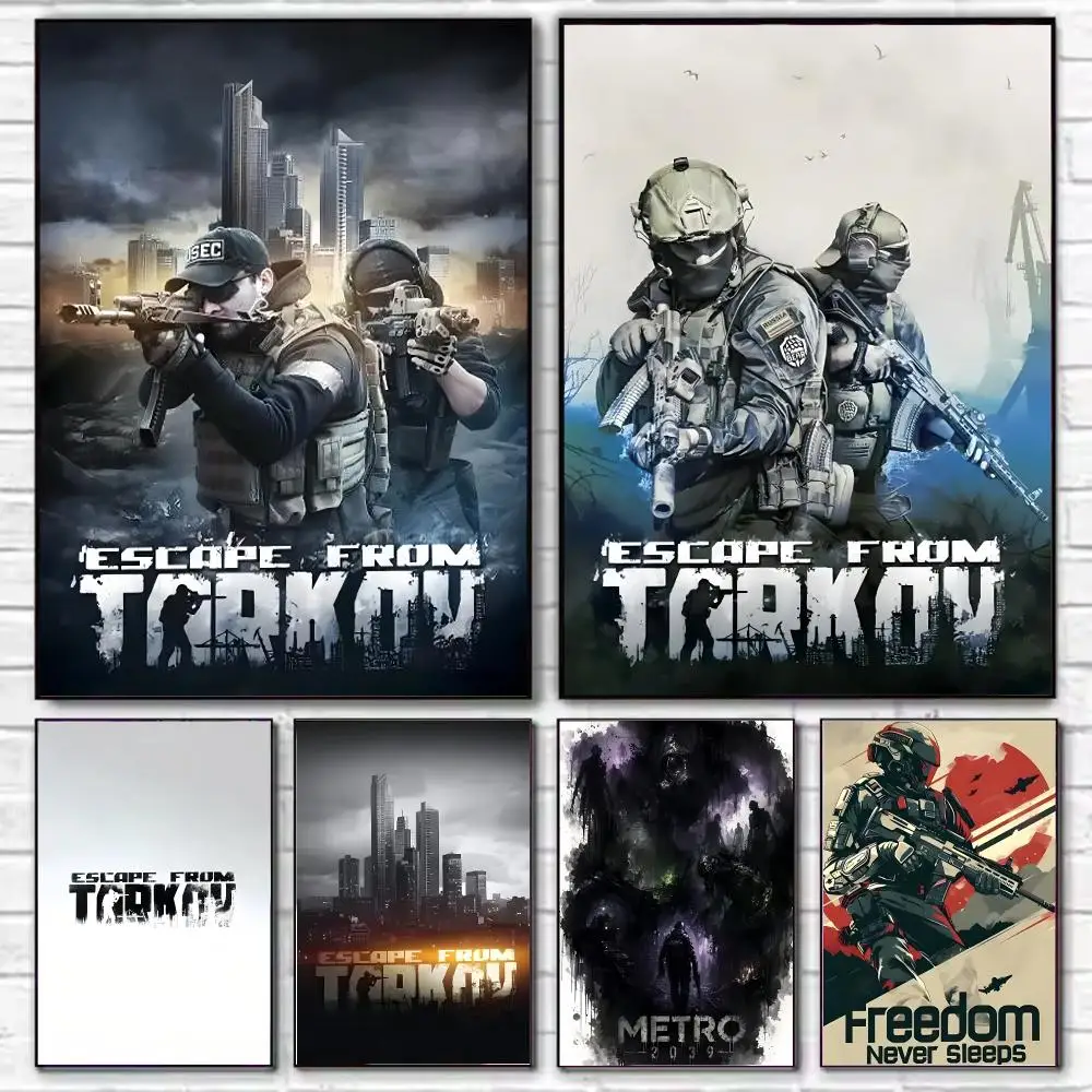 Vedio Game E-Escape from Tarkov Poster HD Decorative Wall Art for Living Room Bedroom Café Stylish Home Décor Gift