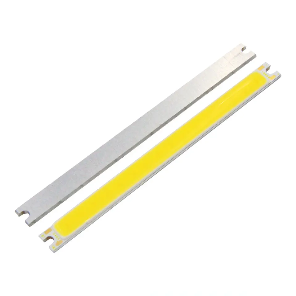 100x8mm 3V 3.7V 5V COB świecący czip LED 2W ciepły zimny biały kolor z wtyczką USB AA przycisk opakowanie na baterie ściemniania pasek LED żarówka