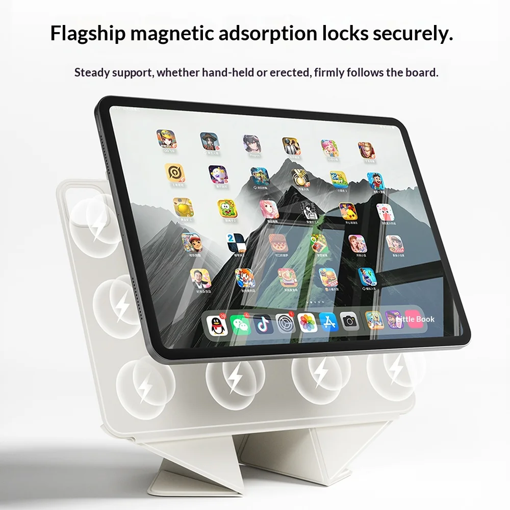 

Smart Folio Funda for iPad A16 Case 2026 iPad Air 11 Case iPad Pro 13 M5 M4 M3 12.9 Pro Mini A17 10th Air 5 Magnetically capa