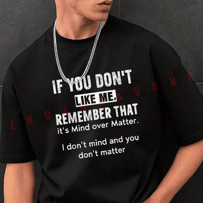 

Mind Over Matter Quote Men's Fashion T-shirt Casual Trendy Tshirts For Summer Comfortable Short Sleeve Tops