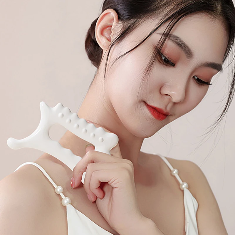 Facial Gua Sha Massage Board Resin Reduce Fat Static Free Portable Full Body Scraping Plate For Women Adults