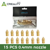 Creality 15PCS 0.4mm Nozzles Wear-Resistant 3D Printer Part Brass High Hardness Nozzle Kit for Creality CR-6 SE 3d Printer