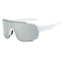 New Style outdoor sports cycling glasses anti-wind dazzle color climbing sun-shading white mercury sunglasses one-piece sunglass