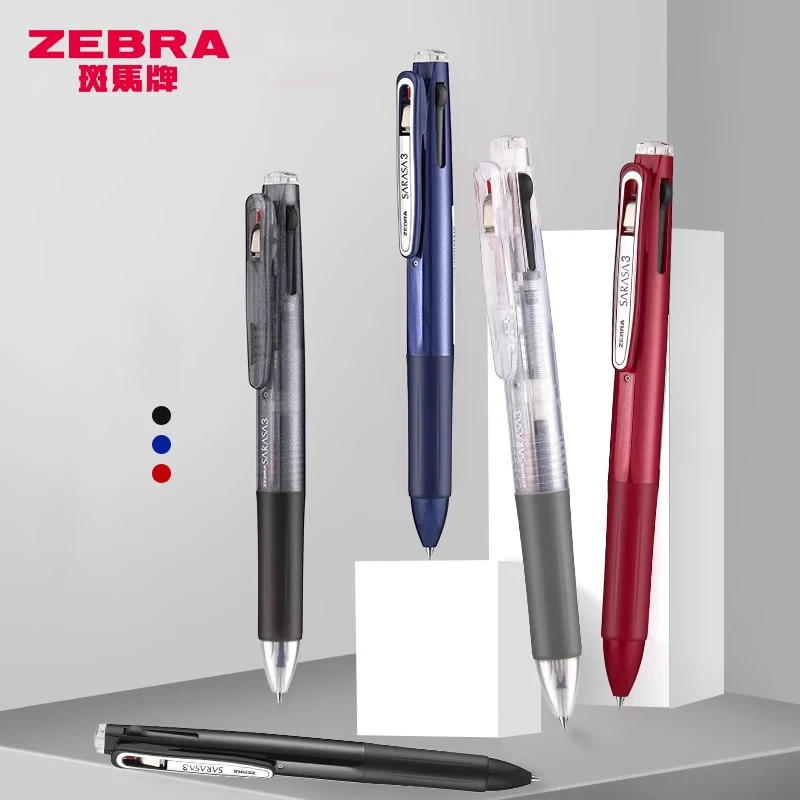

Japan ZEBRA Three Color Multifunctional Gel Pen J3J2 Stationery 0.5mm Black&Red&Blue Neutral Pen Office Study Notes Stationery