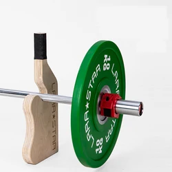 Wooden Barbell Plate Changer Barbell Jack Portable Gym Weightlifting Hard Pulling Exercise Replacement Barbell Piece Equipment