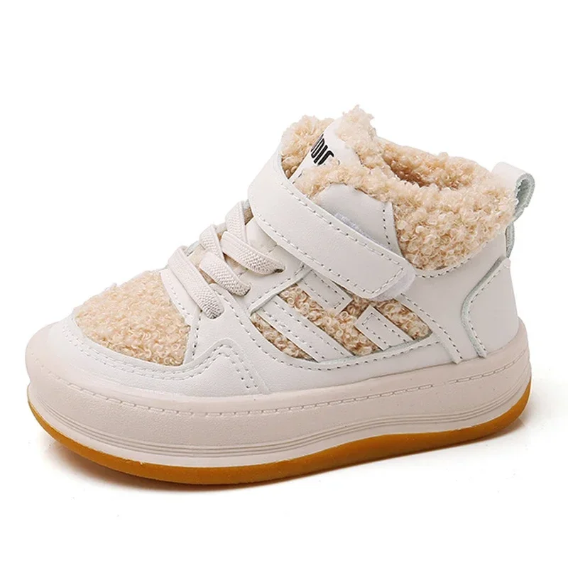 Girls Cotton Shoes Children Plush Thickened Anti-skid Shoe Boys Warm Sports Shoes Baby Soft Comfortable Winter Sneakers