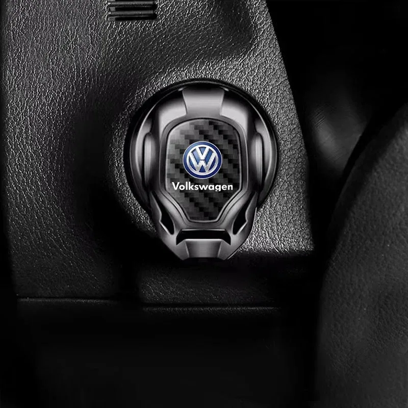 

1Pcs Car One-click Start Protective Cover Interior Button Decoration Sticker For Volkswagen Golf Jetta Tiguan Touran TSI TDI R32