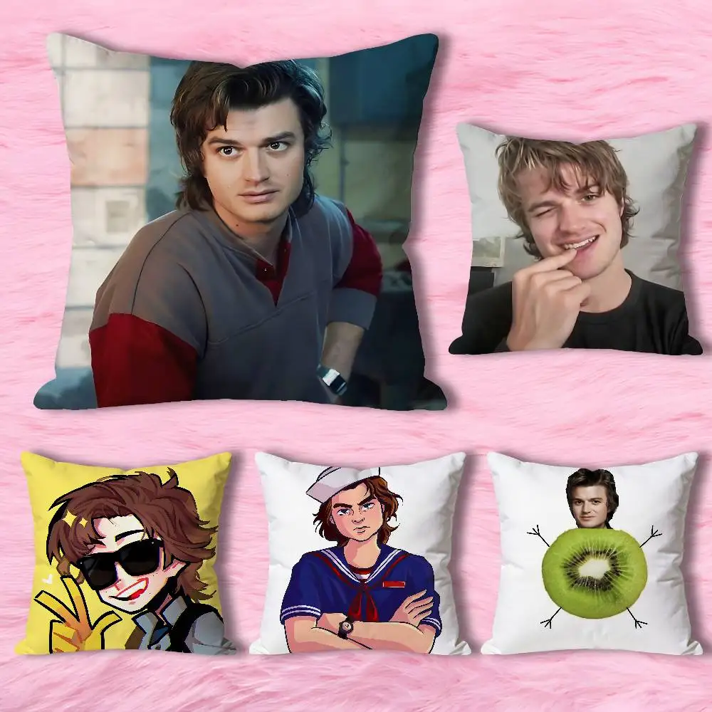 J-Joe K-Keery Djo Actor Polyester Printed Pillow Cover Square 30 40 45 50 60 65 cm Soft for Sofa Bed Car Home Decor