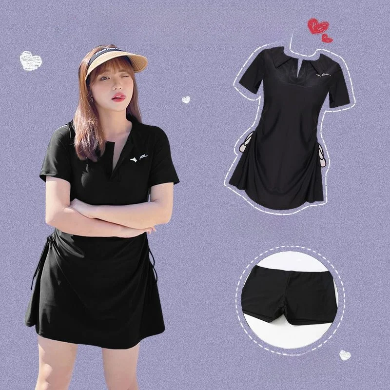 

2024 New plus Size Swimsuit Slimming Cover up Women's Spor Tankini Svel Thermal Spa ort Sve Separate Skirt Sle