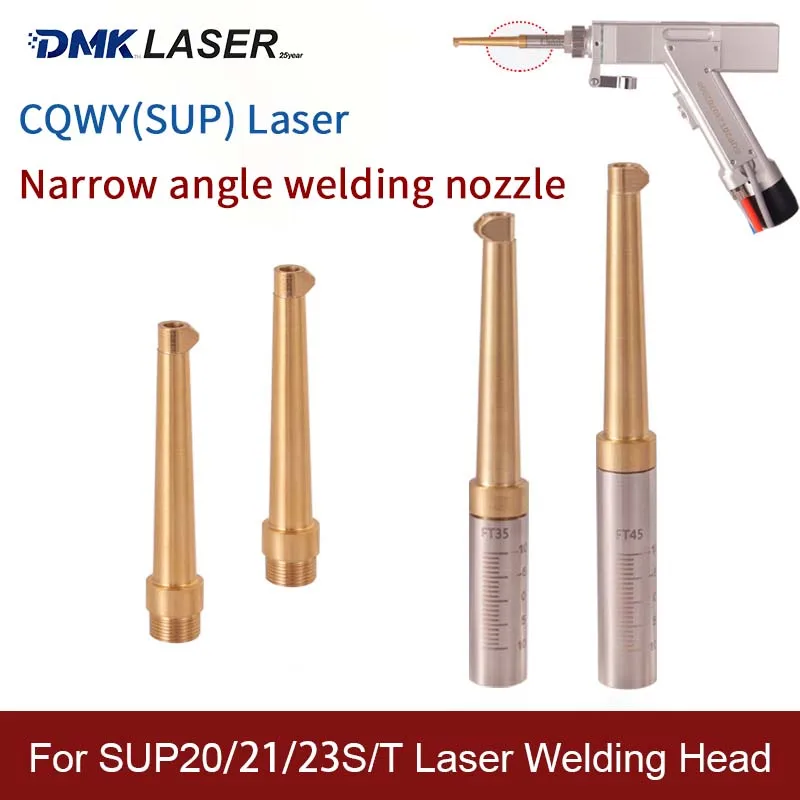 

CQWY Narrow Angle Hole/Seam Laser Welding Nozzle F35/F45 Graduated Tube 66mm Long Nozzle For SUP20T SUP21T SUP23T Welding Head