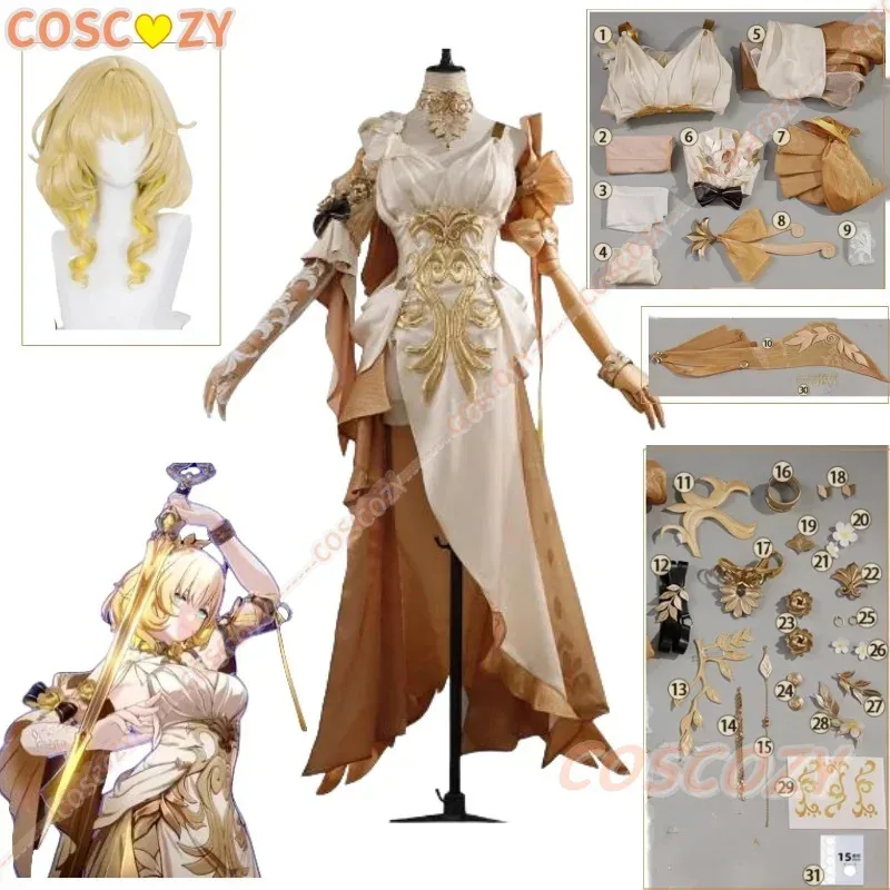 

Honkai Star Rail Aglaea Cosplay Costume Wig Shoes for Women Girls New Skin Full Set Cosplay Hair Costumes Customized Carnival Pa