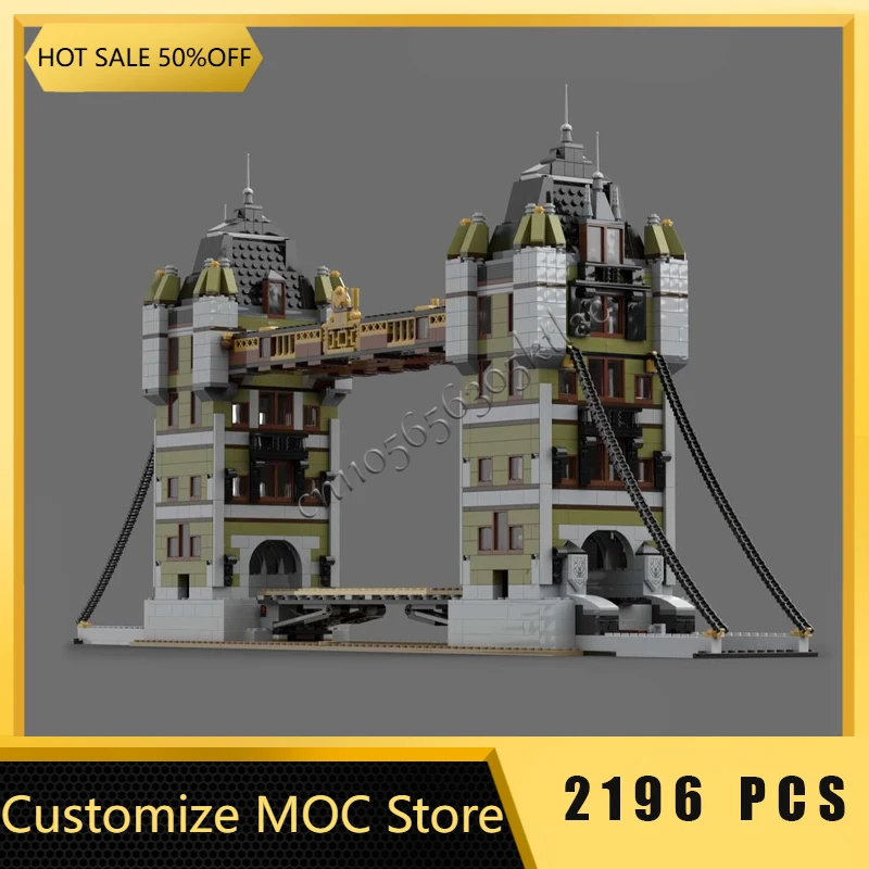

2196 PCS MOC Creative Castle Tower Bridge Modular Building Blocks Model Educational DIY Assembly Toys For Boys Christmas Gifts