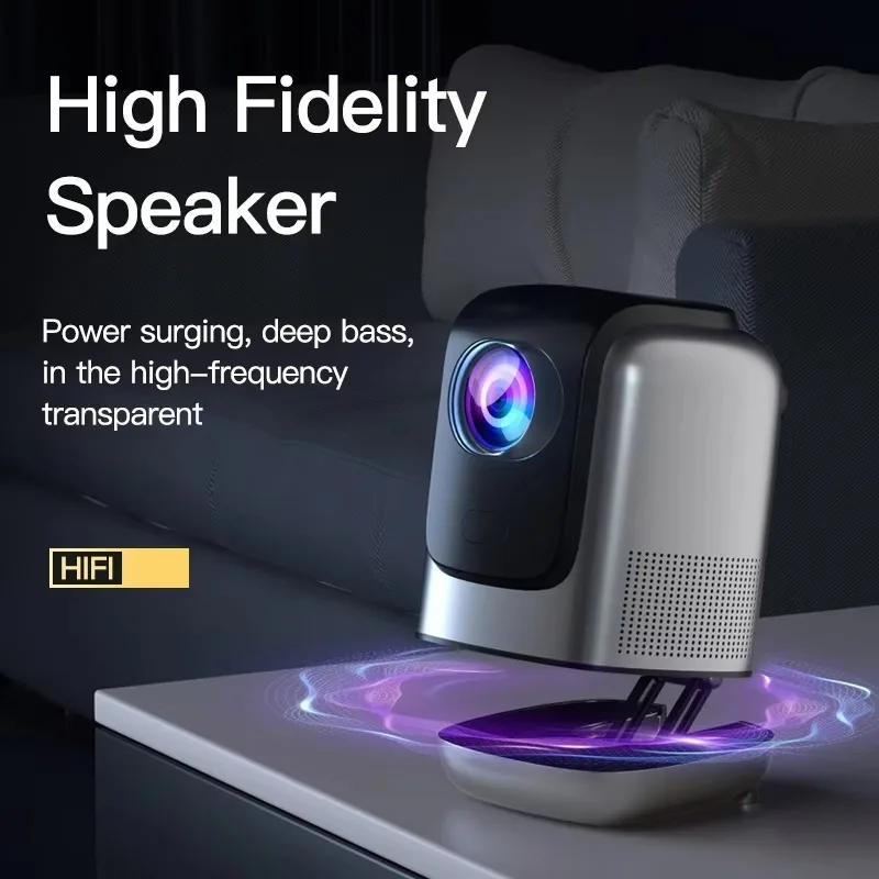 Home Office Android TV Projector 1080P HD Ceiling Projection Wifi 6 1GB+32GB Portable Android LED Lamp for Teaching Cinema