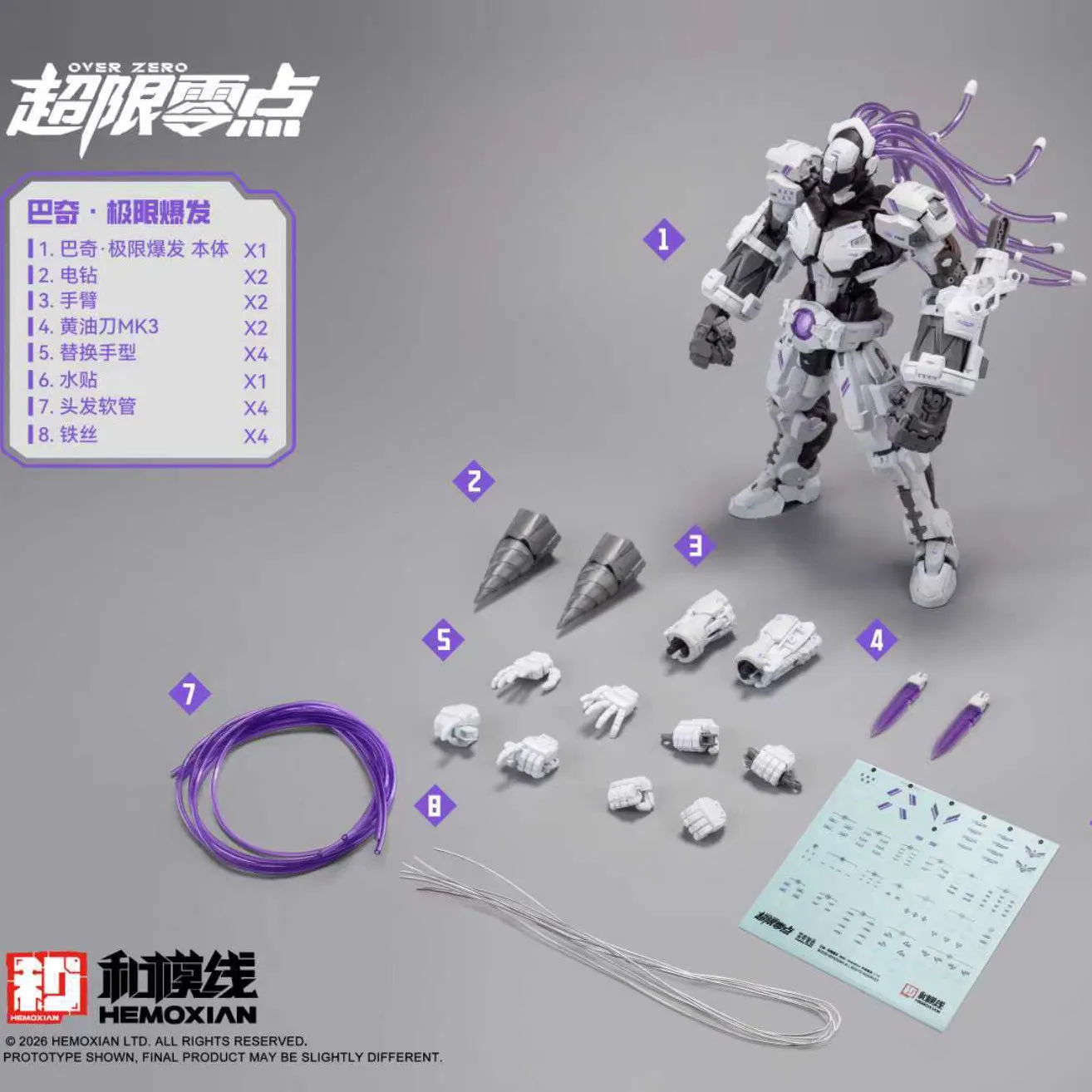 Pre-ordenar el Nuevo Lanzamiento HEMOXIAN Over Zero Baki Boxing Fighter Limit Burst, Modelo de Montaje Mecha a Escala 1/10, Artículo de Colección, Regalo