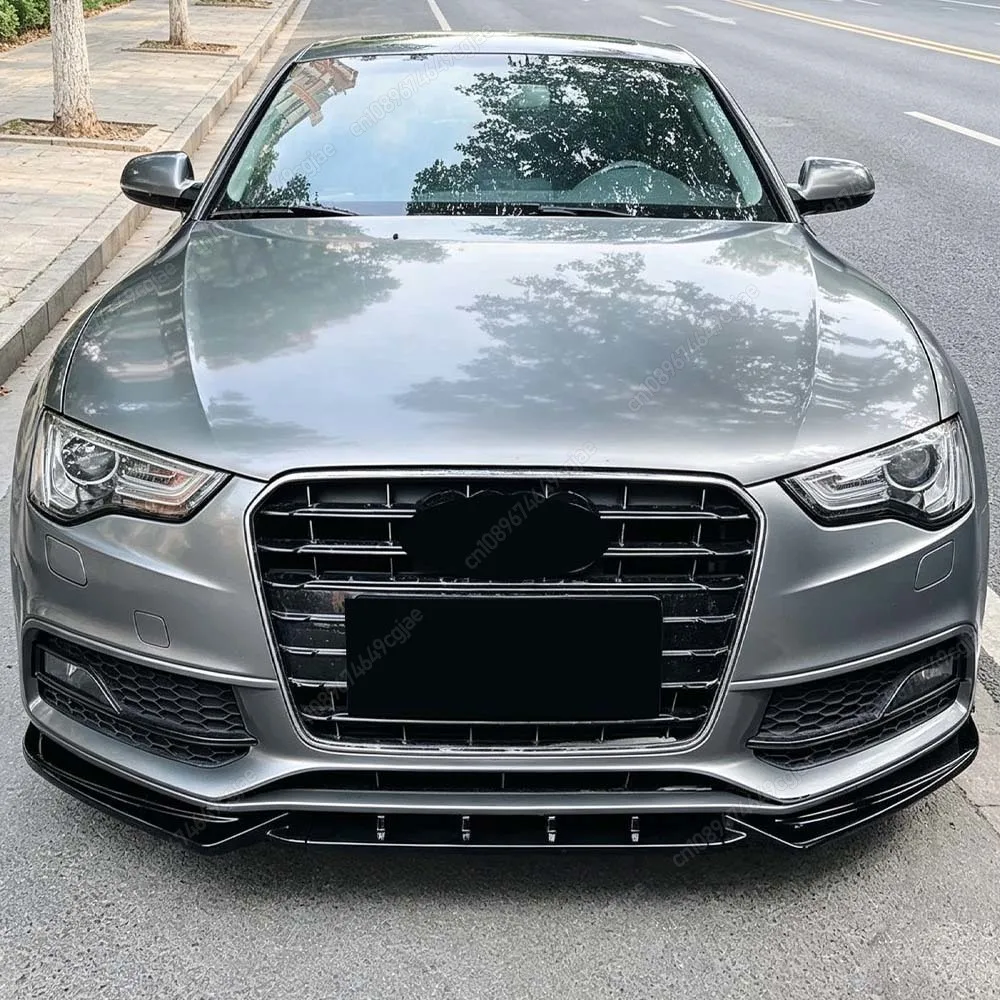 

For Audi A5 S5 8T Sline 2012-2017 Front Bumper Lip Spoiler Diffuser Splitter Guard Cover ABS Gloss Black / Carbon Look Kits Trim