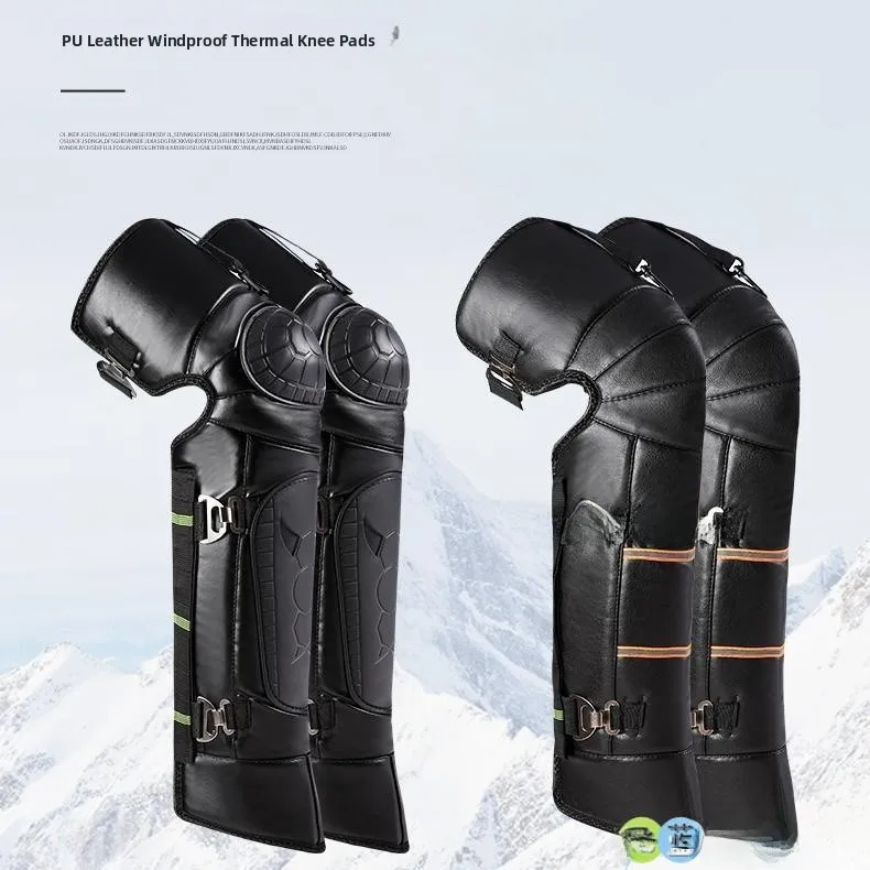 

Thiened Motorcycle Knee Pads Men's Winter Riding Protection against Wind And Cold Turtle ell Design Impact Resistant Warm