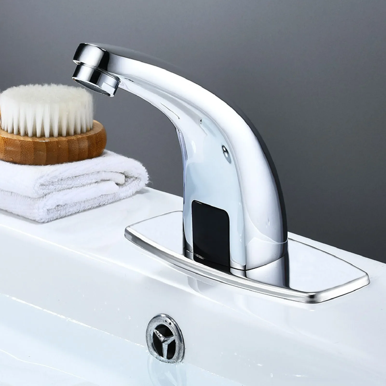 Sensor Faucet Energy Saving Infrared Sensing G1/2 Automatic Sensor Bathroom Faucet High Sensitivity Fine Polished for Bathroom - view 4