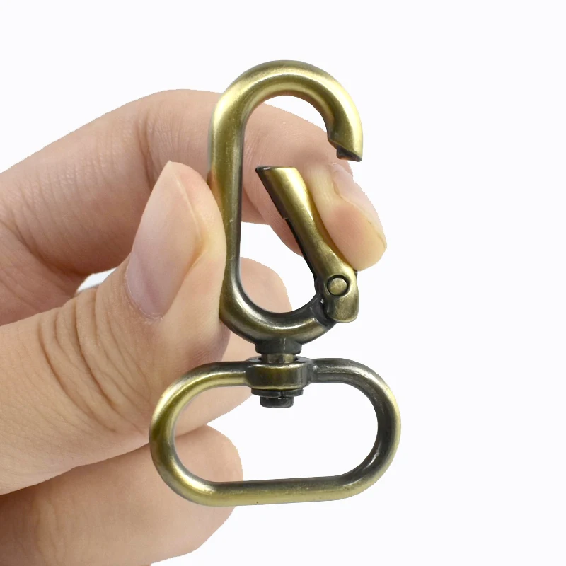 

5/10Pcs 10/12/20/25mm Metal Clip Buckles Oval Spring O Ring Carabiners Keychain Crochet Hook Bag Charms Swivel Lobster Clasp