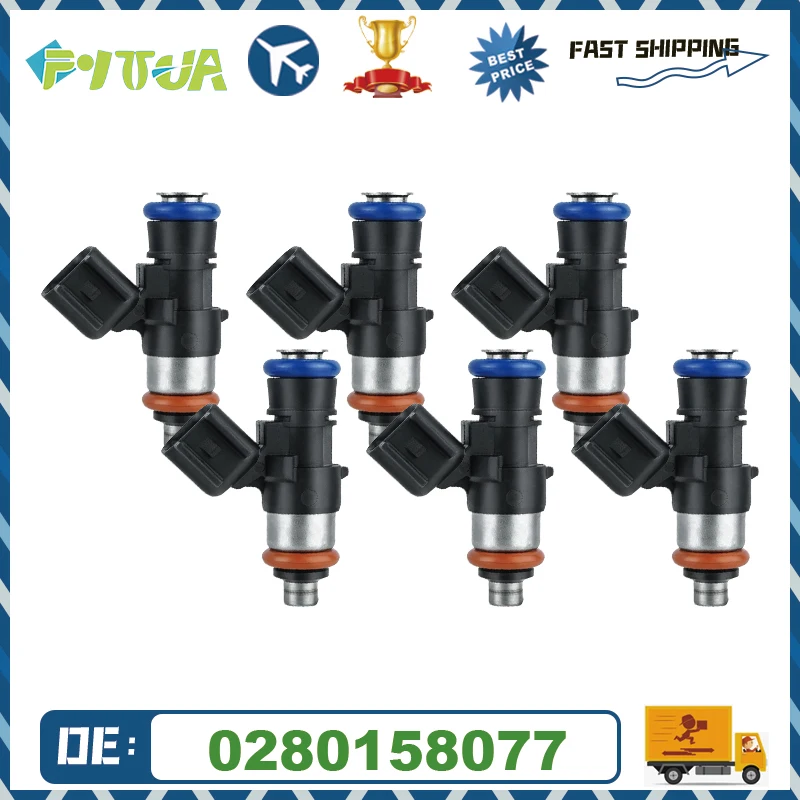 

6pcs High Quality fuel Injector 0280158077 FJ1000 0280158091 For Buick Chevrolet Pontiac 5.3L V8