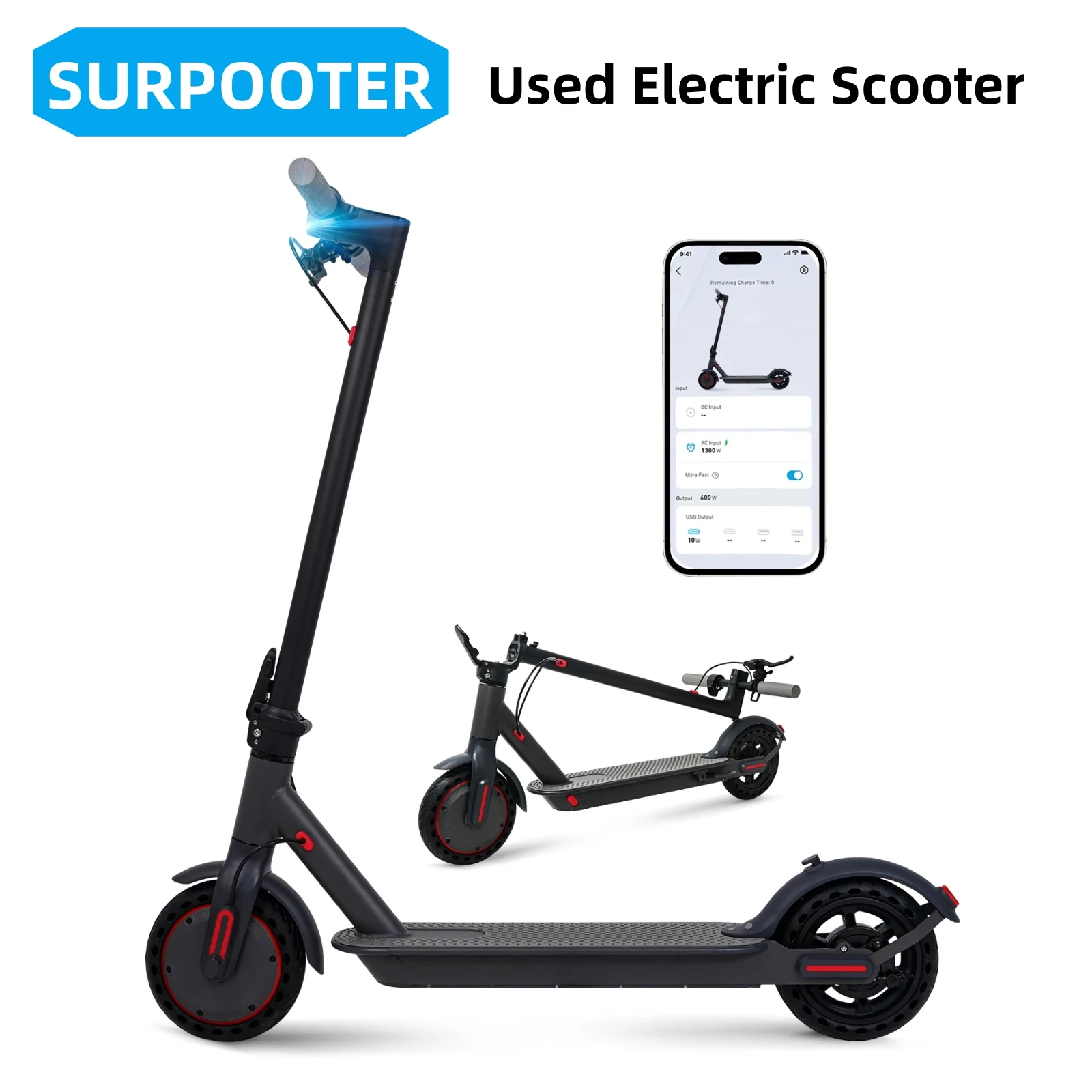

Бывший в употреблении электрический скутер SURPOOTER CC09 Smart APP 36 В 10,5 Ач водонепроницаемые и амортизирующие складные электрические скутеры