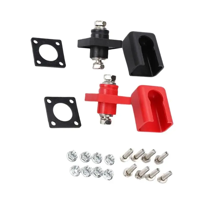 R9UF 2PCS عالية التيار المحطات المحطات الجدار المحمولة الجدار المثبتة مع تصميمات المسمار لمستلزمات المشاريع الكهربائية