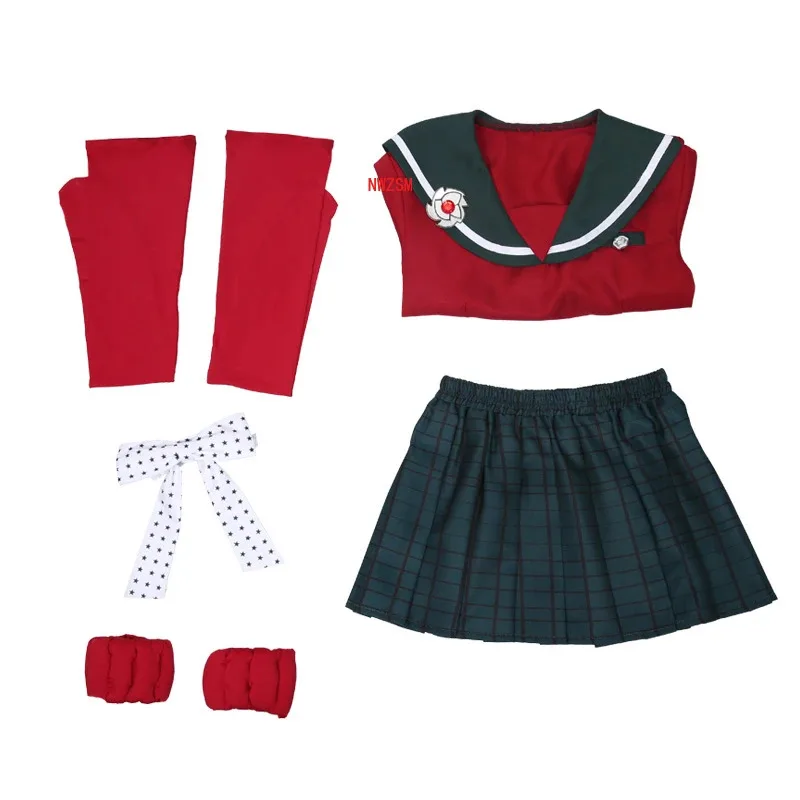 Anime Danganronpa Cosplay Harukawa Maki Cosplay disfraces peluca uniforme escolar para niñas Dangan Ronpa disfraz de Halloween para mujeres