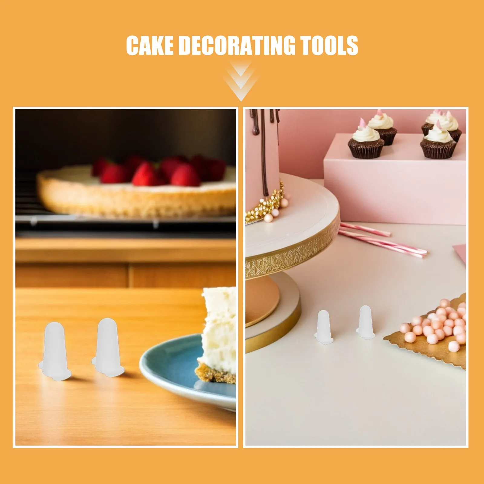 

6Pcs Dishwasher Safe Silicone Piping Tip Covers Reusable for Baking and Cake Decorating Dustproof Nozzle Caps Universal Fit