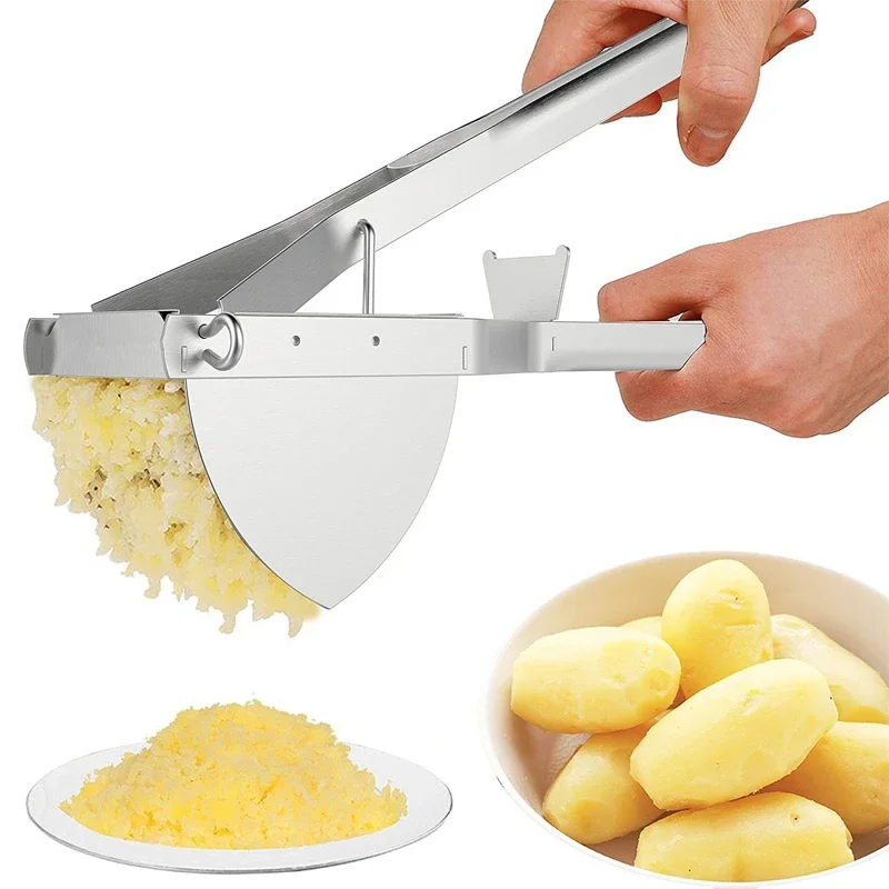 Potato Ricer Stainless Steel Potato Masher Heavy Duty Potatoes Mashed Ricer For Baby Food Fruit Vegetable Juicer