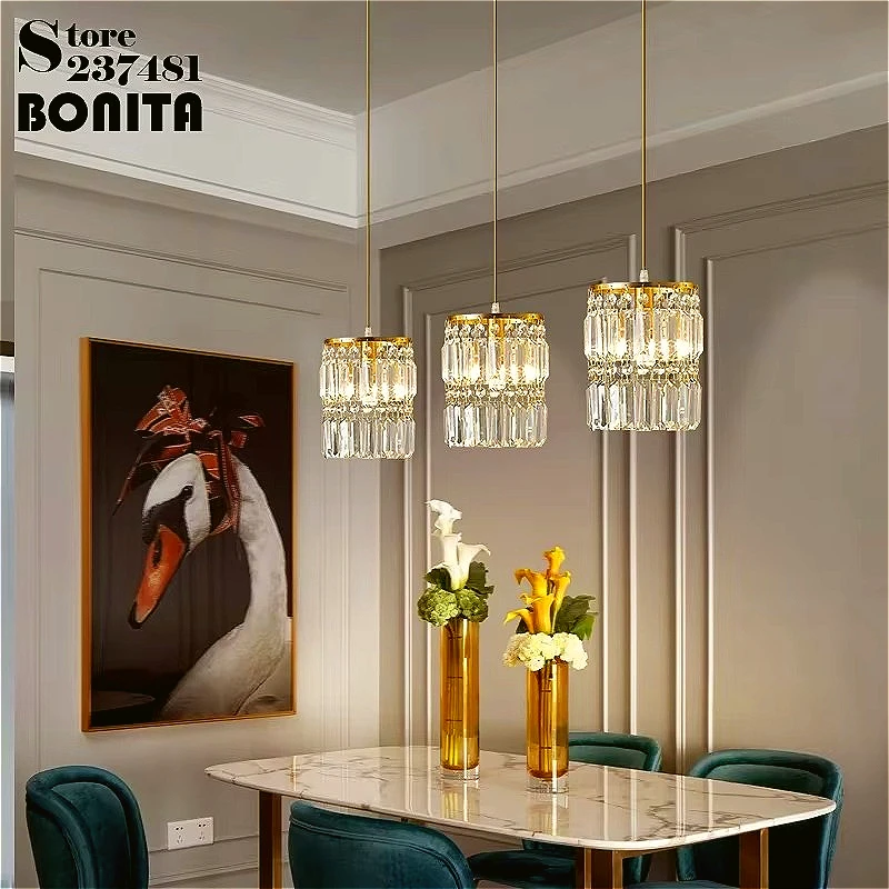 Modern K9 Crystal Ceiling Chandelier Bedroom Restaurant Aisle Interior Decoration Luxury Diamond Flashing Ceiling Pendant Lamp