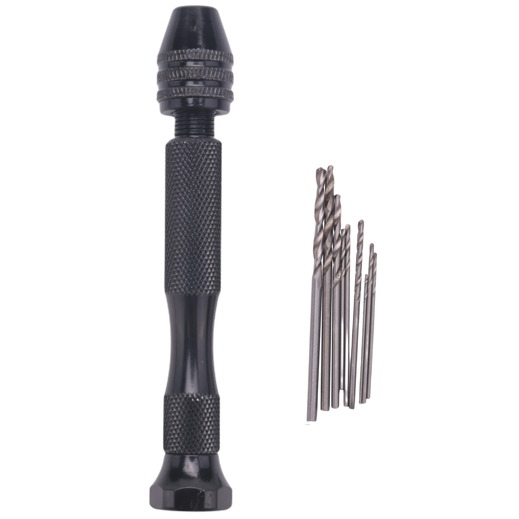 Mini Hand Drill,Precision Pin Vise Woodworking Hand Drill, miniature drill + 10pcs Mini Micro-Drill bit set with keyless Chuck,