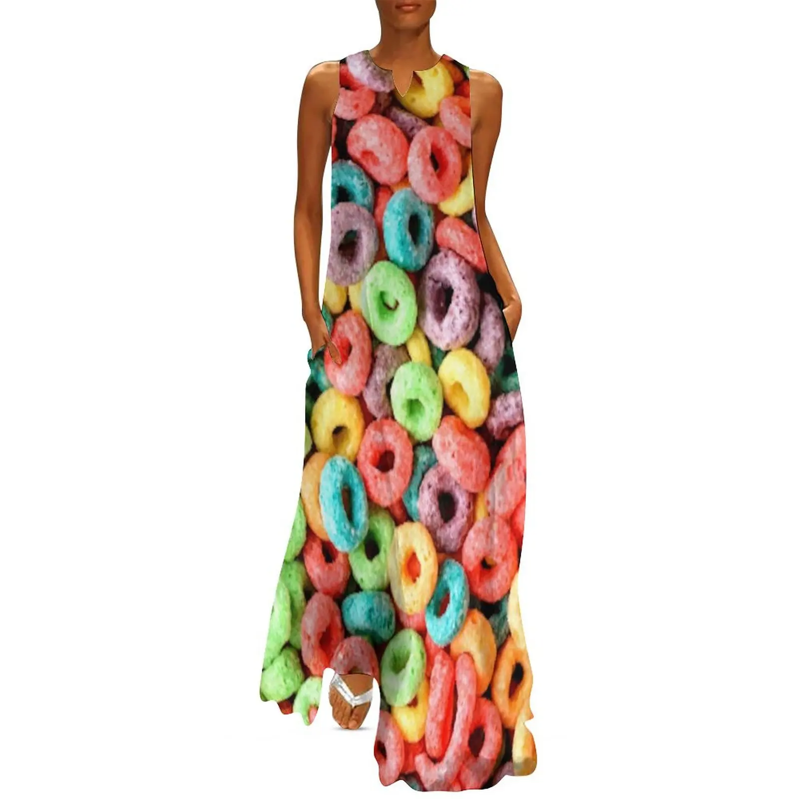 

Fruit Loops! Long Dress dresses for official occasions chic and elegant woman dress Summer women"s clothing prom clothes