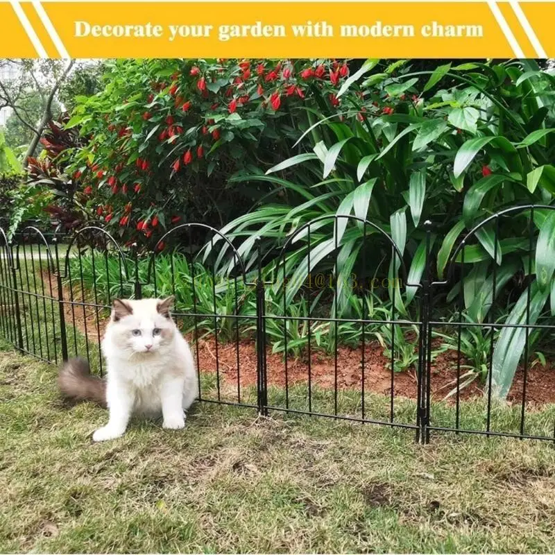 

Decorative Garden Fence Panels Dog Fence Animal Barrier Outdoor Rustproof,Grass Lawns Flower Beds Garden Outdoor