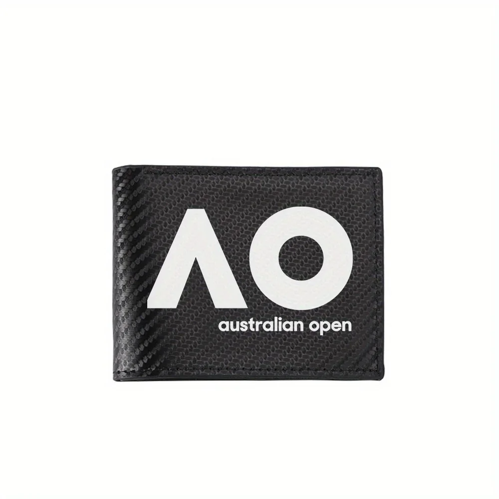 AO logo,white letters,simple style Men's Wallets Simple Business Modern Stylish Printing Design Gifts For Father Boyfriend Chris