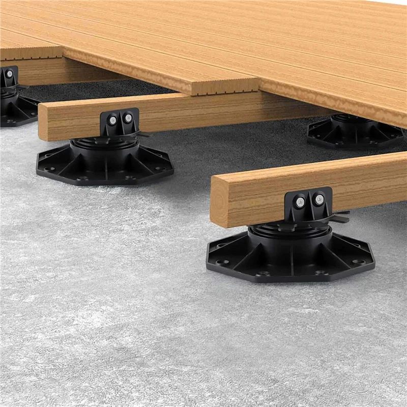 

IALJ-12 Pcs Joist Support Pedestals, Adjustable Decking & Flooring Support Pedestal For Deck, Timber Base