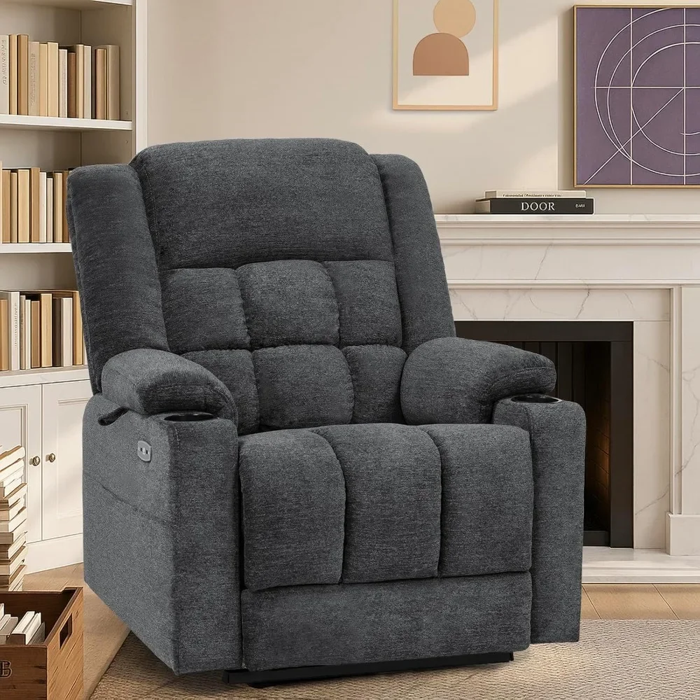Кресло-реклайнер с двойным двигателем и электроподъемником с подогревом и массажем для пожилых людей, удобное плоское кресло