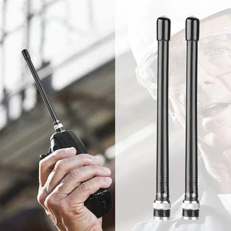 2 uds antena Walkie Talkie BNC VHF136-174MHz aérea para Radio bidireccional 10W con enchufe BNC estándar