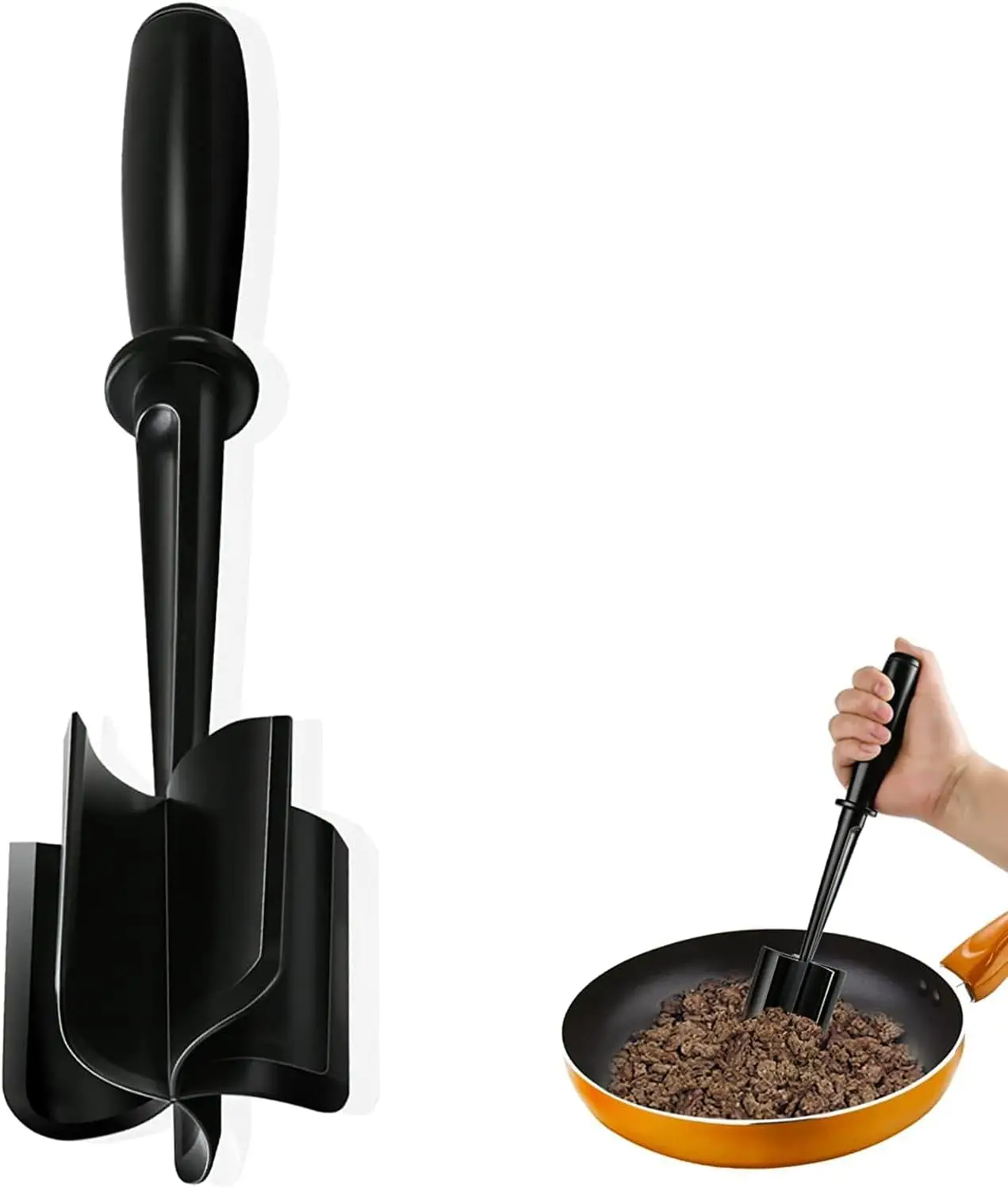 Multifunctional Meat Chopper & Potato Masher - Heat Resistant Nylon, Safe for Non-Stick Cookware