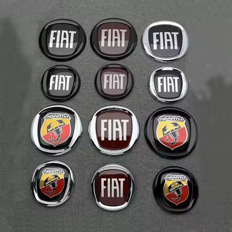 Car Front Hood Emblem Rear Trunk Badge Sticker for FIAT DobloTipo Panda Ducato Fiorino Grande Punto 500X 500 Freemont Stilo