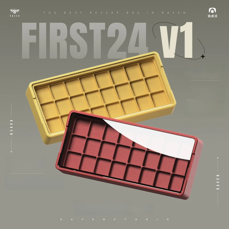 First24 Keycap Storage Box Customized 3D Printing Acrylic PLA Silicone Dustproof Ergonomic Game Mechanical Keyboard Accessories