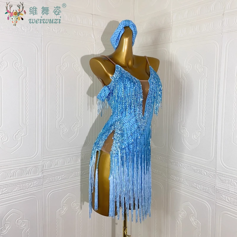 Latin Dance Dresses for Women Customsized Rumba Chacha Tango Performance Professional Costumes Skirt Children Female Latin Dress