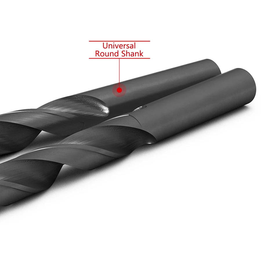Trapano elicoidale ad alta durezza gambo tondo universale 4341 punta da trapano a codolo dritto in acciaio ad alta velocità foratura per la lavorazione del legno affilata veloce