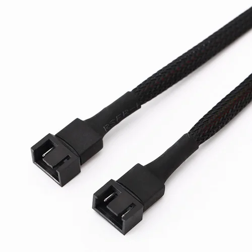 Imagen 2 del producto Cable de ventilador Pwm de 4 pines, divisor de 1 a 1/ 2/3/4 vías, funda negra, conector de Cable de extensión de 27cm, Cables de extensión PWM