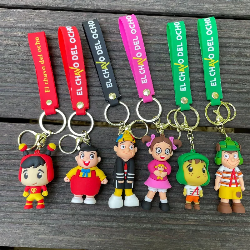 2023 New Anime El Chavo Del Ocho Keychain Cartoon Boy Doll Pendant Key Chain Bag Car Keyring llaveros Funny Jewelry Friends Gift