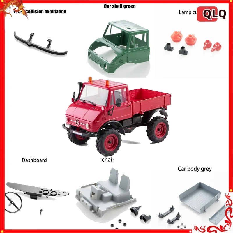 FMS 1/24 Unimog telecomando arrampicata auto collezione di accessori fai da te Shell pneumatico parti per evitare collisioni per gli appassionati di modelli