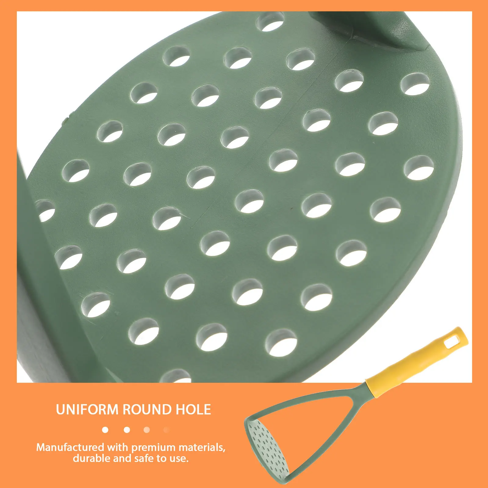 

1 pc Potato Masher Black Lightweight Comfortable Handle Even Holes Fine Mashing Smooth Safe Household Kitchen Tool For Mashed